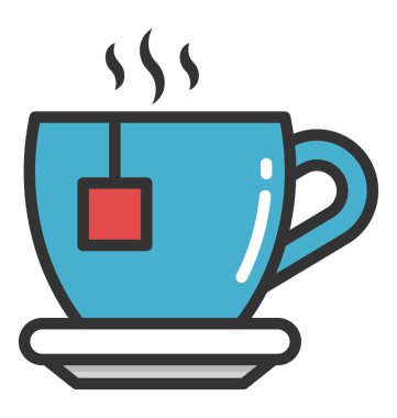Çay fincanı vektör simgesi