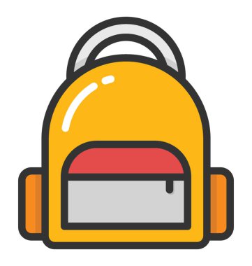 Sırt çantası vektör simgesi