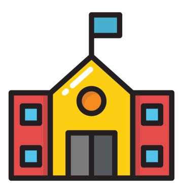 Okul vektör simgesi