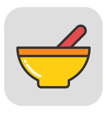 Harç havaneli vektör simgesi