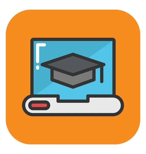 Elearning Vector Icono — Vector de stock