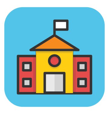 Okul vektör simgesi