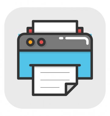 Yazıcı vektör simgesi