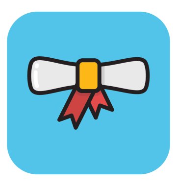 Diploma vektör simgesi