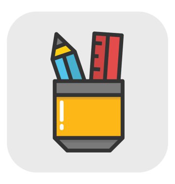 kalem case vektör simgesi