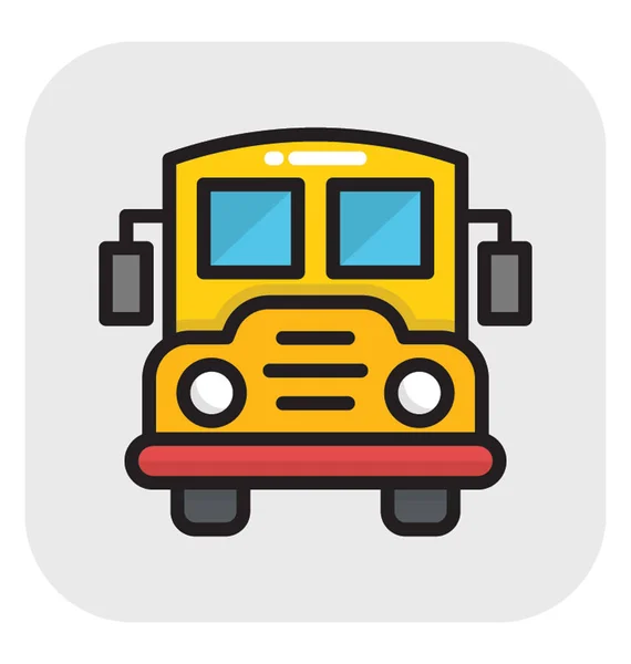 Pictogram schoolbus vector — Stockvector