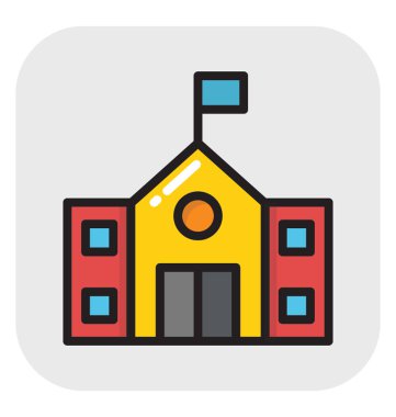 Okul vektör simgesi