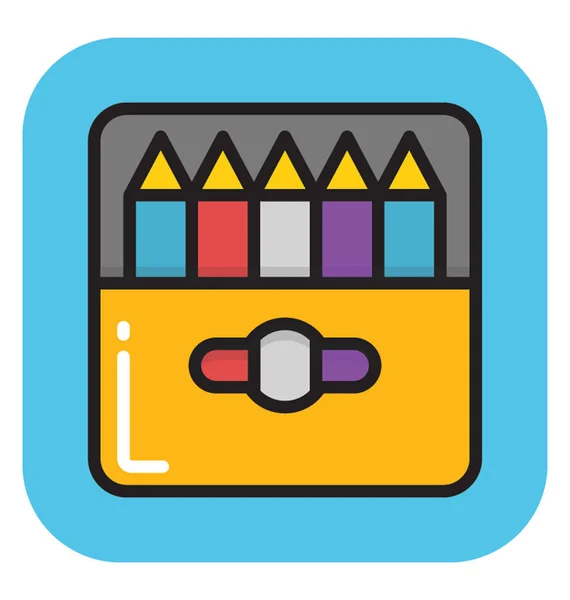 Crayones Vector Icono — Vector de stock