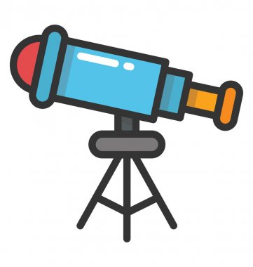 Teleskop vektör simgesi