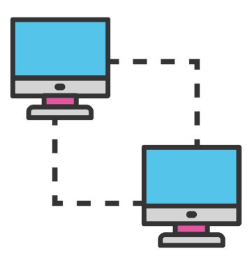 İstemci sunucu vektör simgesi