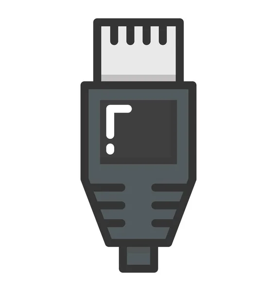Ícone de vetor de cabo USB —  Vetores de Stock