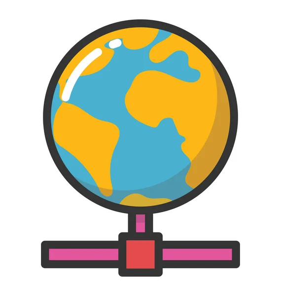 Icono de vector de red global — Vector de stock
