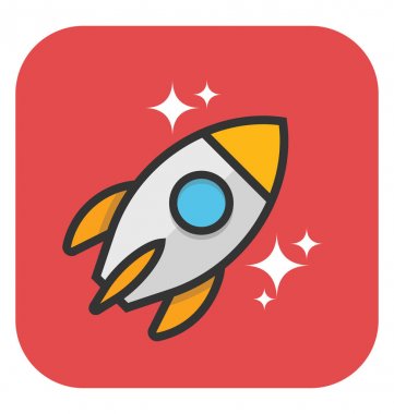 Roket vektör simgesi