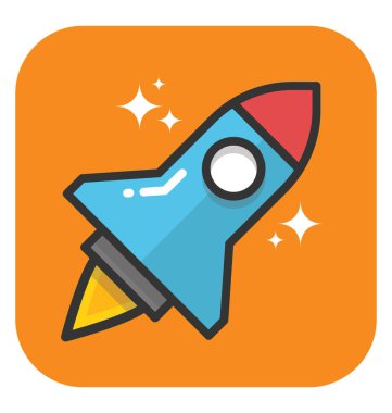 Roket vektör simgesi