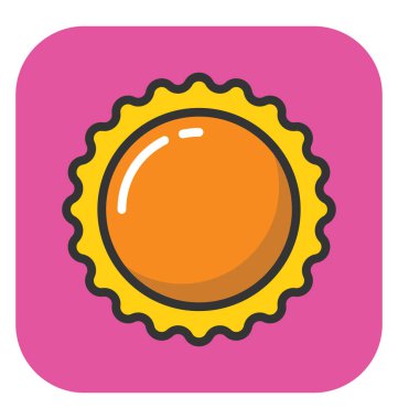 Güneş vektör simgesi