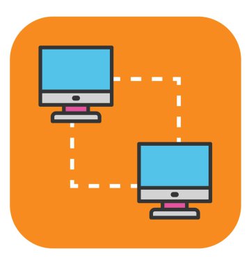 İstemci sunucu vektör simgesi