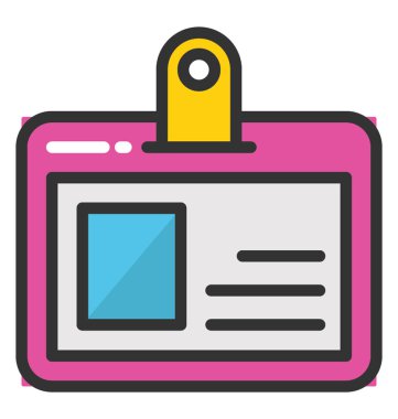 kimlik kartı vektör simgesi