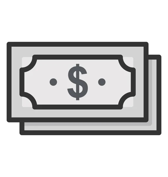 Bankbiljet van vector pictogram — Stockvector