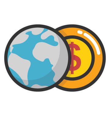 Küresel iş vektör simgesi