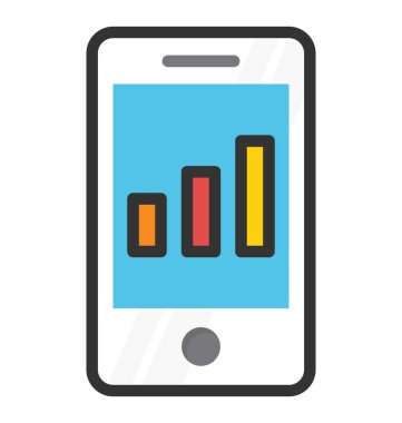 Mobil grafik vektör simgesi