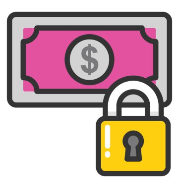 Para güvenlik vektör simgesi