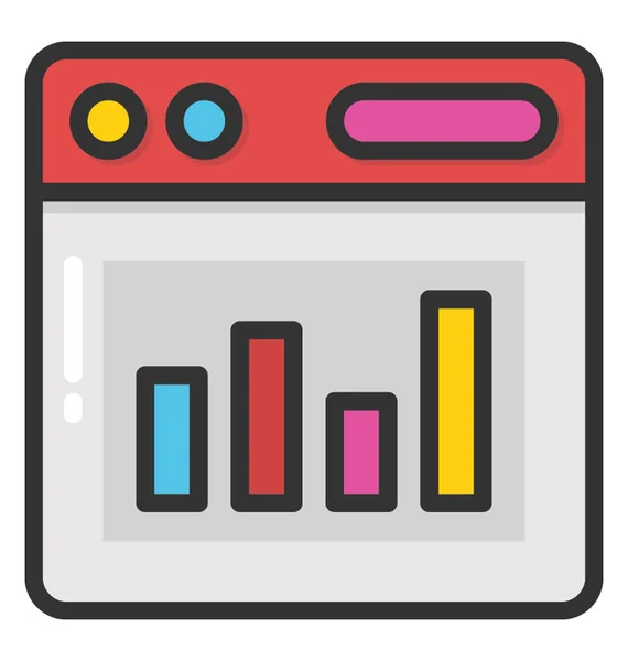 Web Analytics Vector Icon — Stock Vector