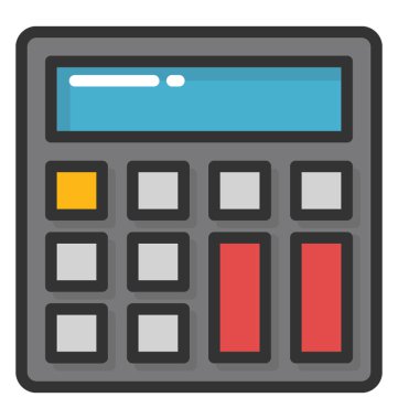 Hesap makinesi vektör simgesi