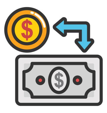 banknot vektör simgesi