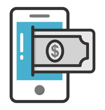 mobil bankacılık vektör simgesi