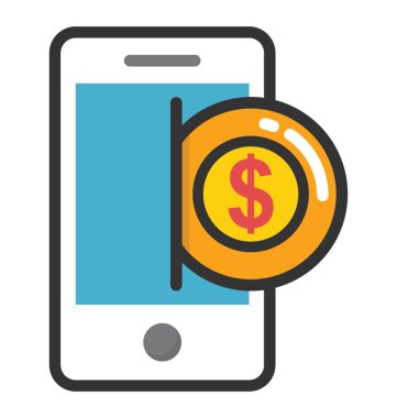 mobil bankacılık vektör simgesi