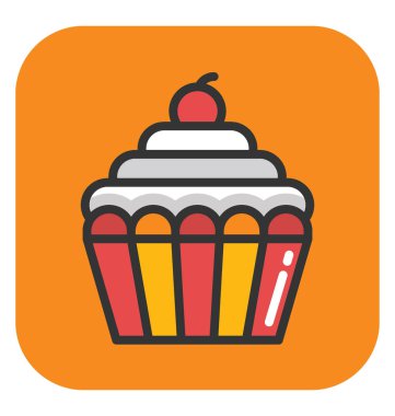 cupcake vektör simgesi