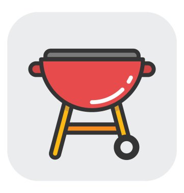 Barbekü vektör simgesi