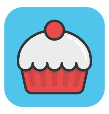 cupcake vektör simgesi
