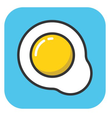 Kızarmış yumurta vektör simgesi