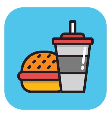 fast food vektör simgesi