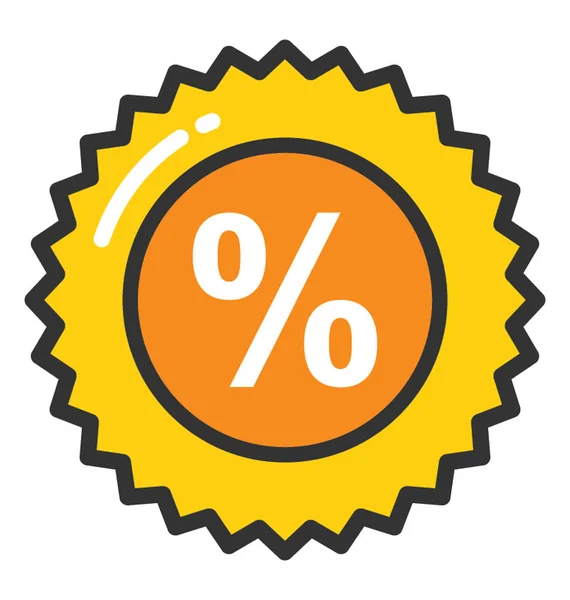 Percentage Vector Icon — Stock Vector