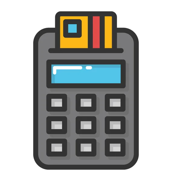 Card Machine Vector Icon — Stock Vector