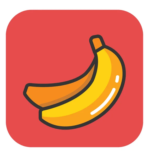 ไอคอนเวกเตอร์กล้วย — ภาพเวกเตอร์สต็อก