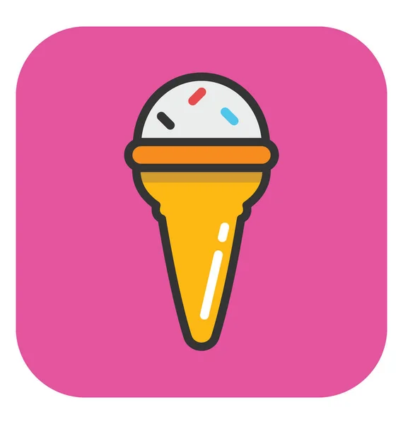 Ice Cream Vector Icon — Stock Vector