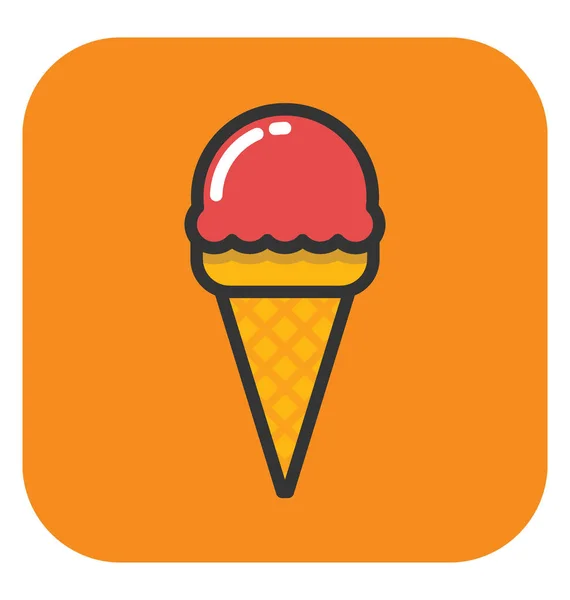 Ice Cream Vector Icon — Stock Vector