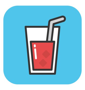 Soğuk içecek vektör simgesi