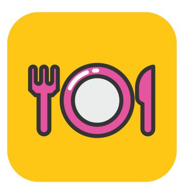 Yemek vektör simgesi