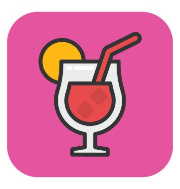 Kokteyl vektör simgesi
