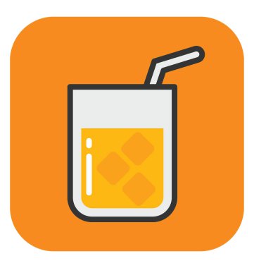 Soğuk içecek vektör simgesi