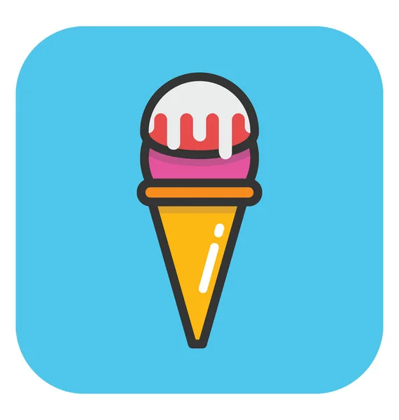 Ícone de vetor de sorvete — Vetor de Stock