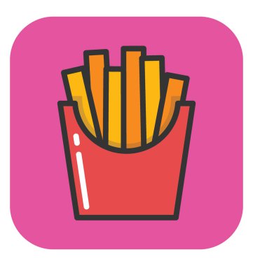 Patates kızartması vektör simgesi