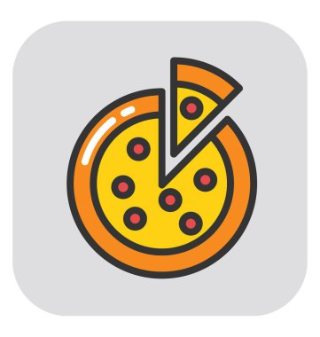 Pizza vektör simgesi