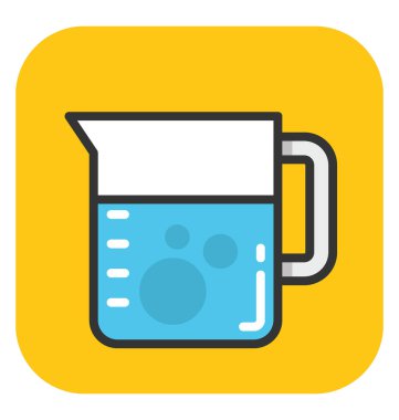 Ölçüm kabı vektör simgesi