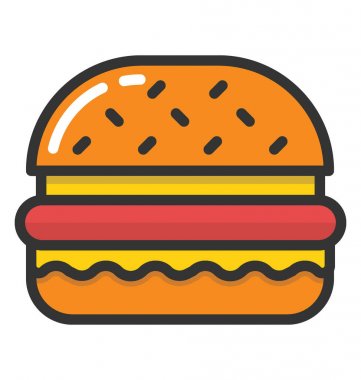 Hamburger vektör simgesi