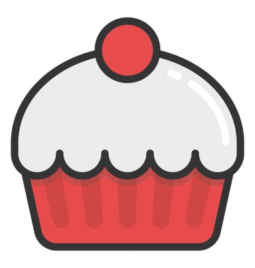 cupcake vektör simgesi